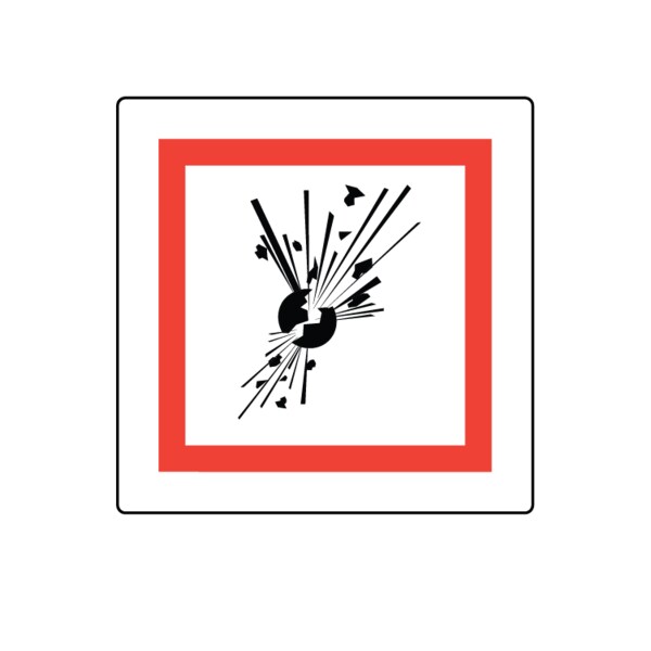 GHS Pictogram Label - Explosive 2" x 2"